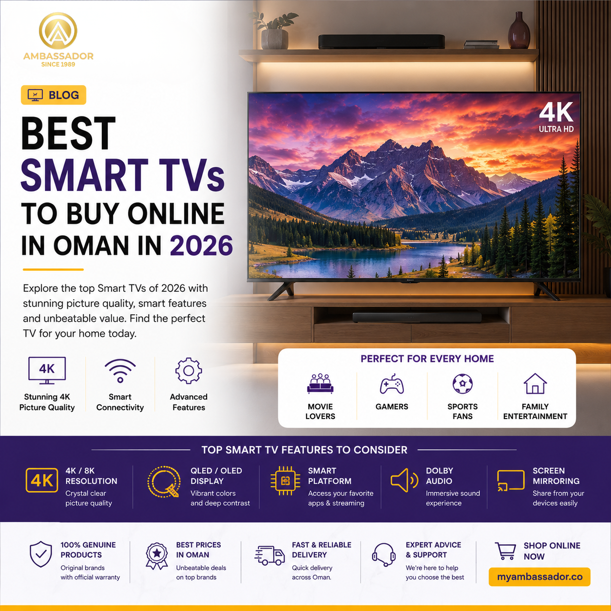 Best Smart TVs to Buy Online in Oman in 2026