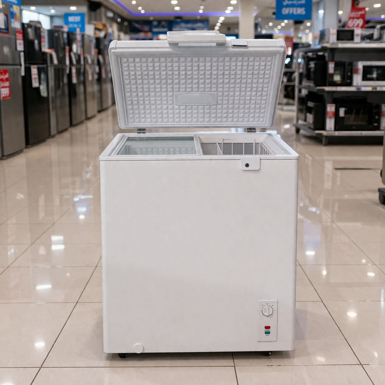 Akai 96L Chest Freezer ACF-155K – Fast Freeze, Manual Defrost, Compact Design, White
