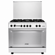 Aftron 90×60cm 5 Burner Gas Cooker with Grill | Full Safety | Silver | AFGR9060FESD