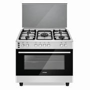 AFTRON 90×60cm Full Safety Gas Cooker | 5 Burners | Auto Ignition | Stainless Steel | AFGR9085CFSD