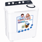 Aftron 10KG Semi Automatic Twin Tub Washing Machine | Heavy Duty Motor | White | AFW10500X