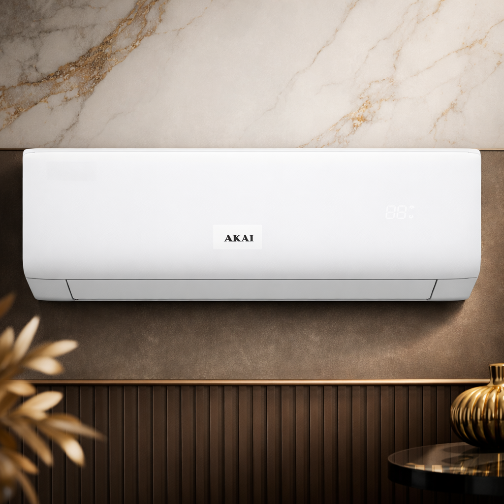 Akai Split Air Conditioner ASA-31HIE5 – 2.5 Ton, 29,000 BTU, Cold Only, Rotary Compressor, White