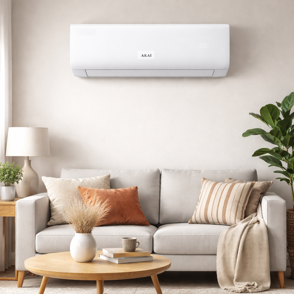 Akai Split Air Conditioner ASA-31HIE5 – 2.5 Ton, 29,000 BTU, Cold Only, Rotary Compressor, White