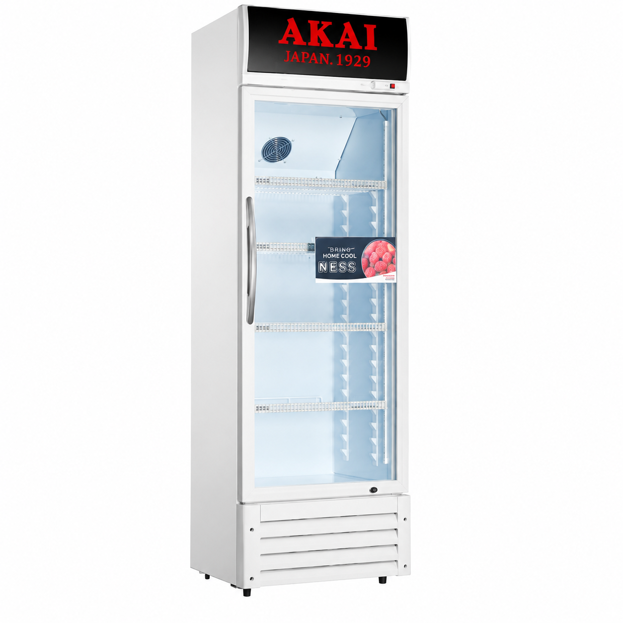 AKAI Showcase Chiller 260L ASC-29Q | Single Glass Door | Direct Cooling | White