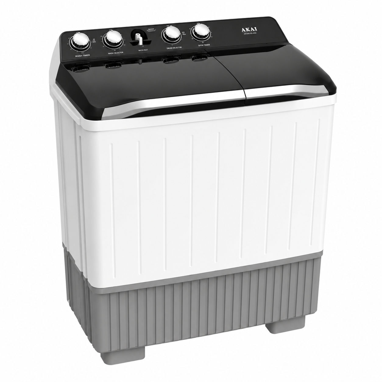 Akai ATT1900N Twin Tub Semi Automatic Washing Machine 18KG | White