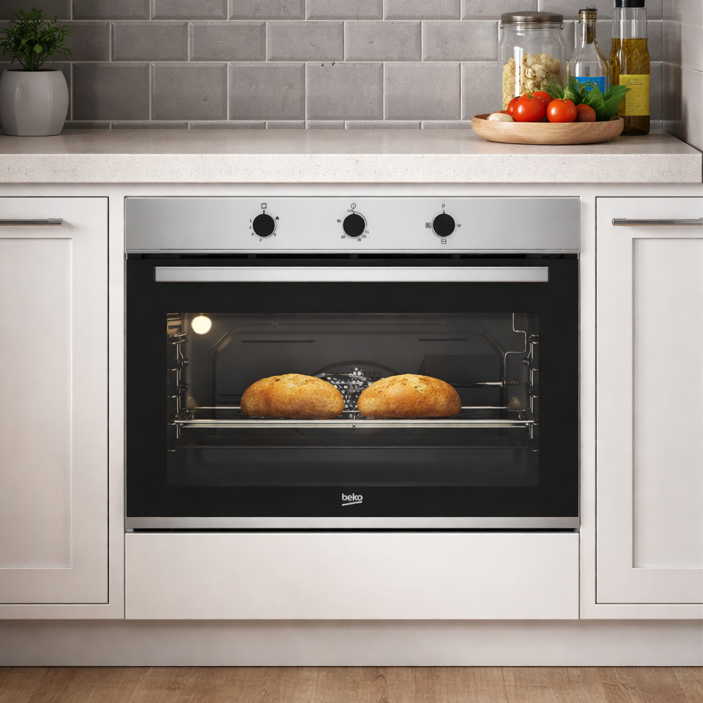 Beko Built-in Gas Oven 90cm BBWHT12101XS – 96L Fan-Assisted Oven