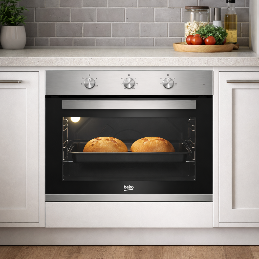 Beko Built-in Gas Oven 60cm BIGT22100XML – 72L Stainless Steel Oven