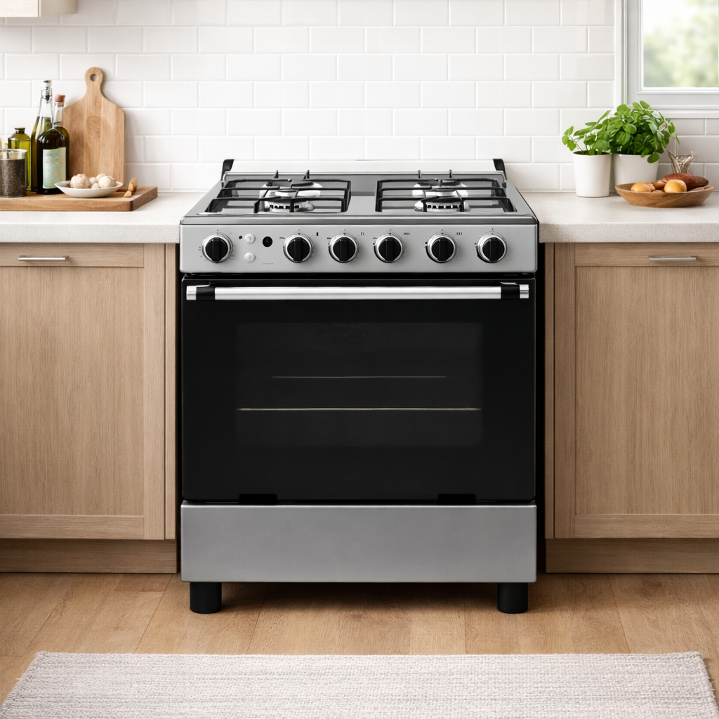 BEST Cooking Range 60×60 cm BST-6060FSC2 – 4 Burner Gas Cooker with Rotisserie