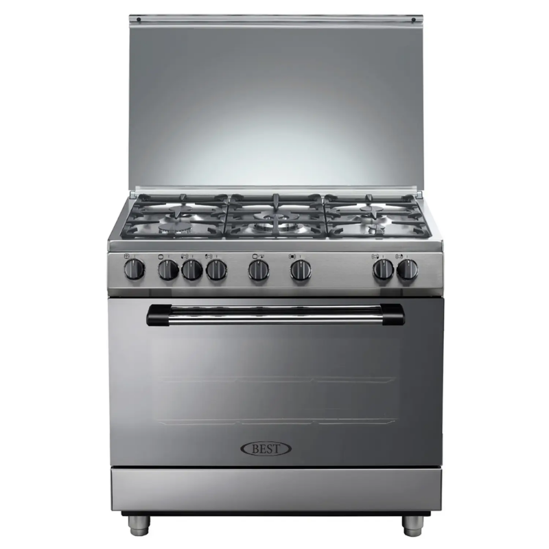BEST Free Standing Gas Cooker 90×60 BST-9060FSC – 5 Burner Gas Range with Rotisserie