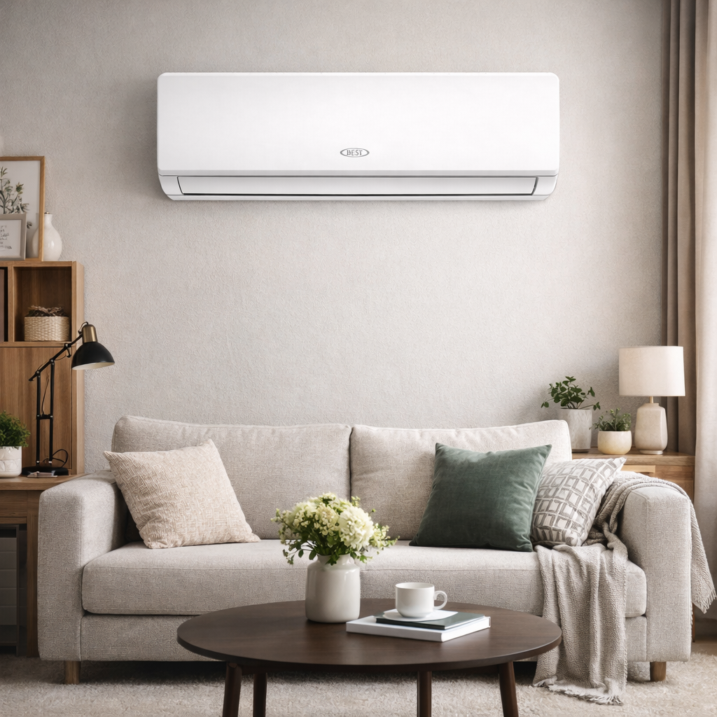 Best Split Air Conditioner BSTS24CNE – 2 Ton, 22,000 BTU, Rotary Compressor, White