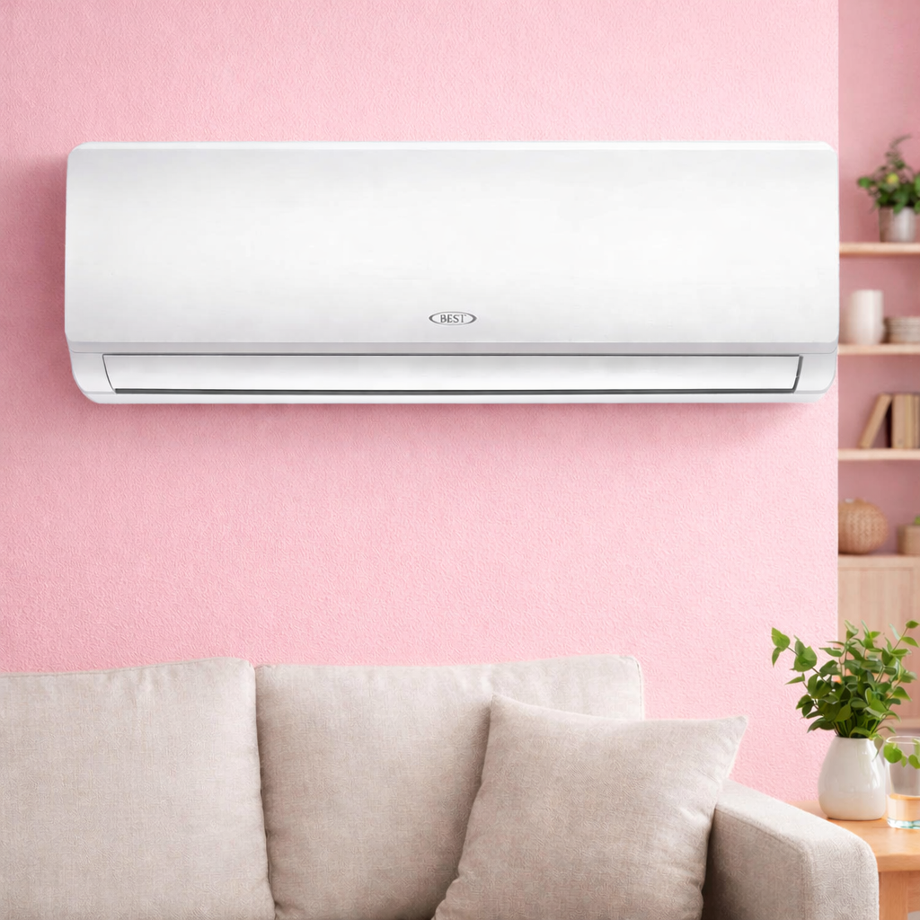 Best BSTS30CNE Rotary Series Split Air Conditioner 2.37 Ton | 28,500 BTU | Gold Fin | 4-Way Swing | White
