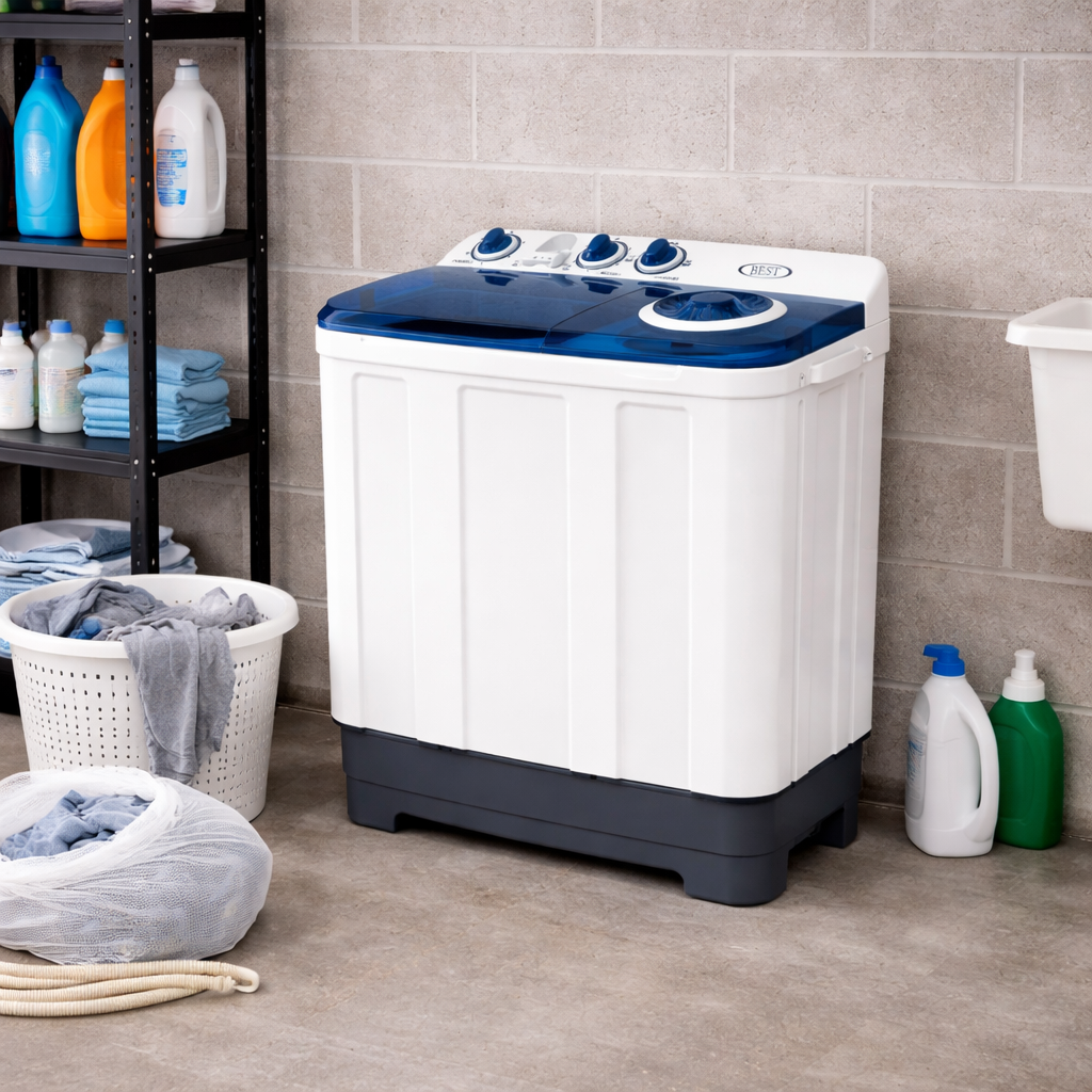 BEST 10KG Twin Tub Washing Machine BT-WM100TT – Semi Automatic Washer & Dryer
