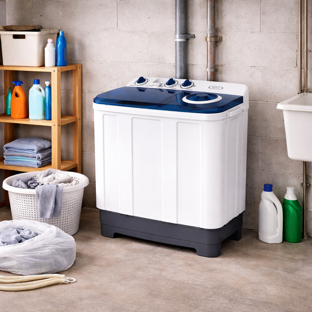BEST 15KG Twin Tub Washing Machine BT-WM150TT – Semi Automatic Washer & Dryer