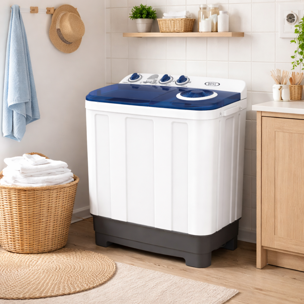 Best 7KG Twin Tub Washing Machine BT-WM70TT – Semi Automatic Washer & Dryer