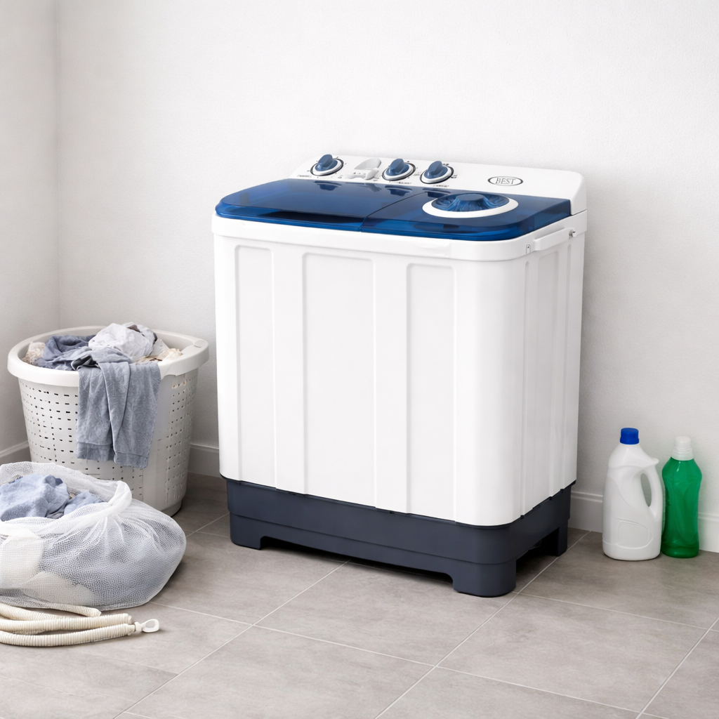 BEST 9KG Twin Tub Washing Machine BT-WM90TT – Semi Automatic Washer & Dryer