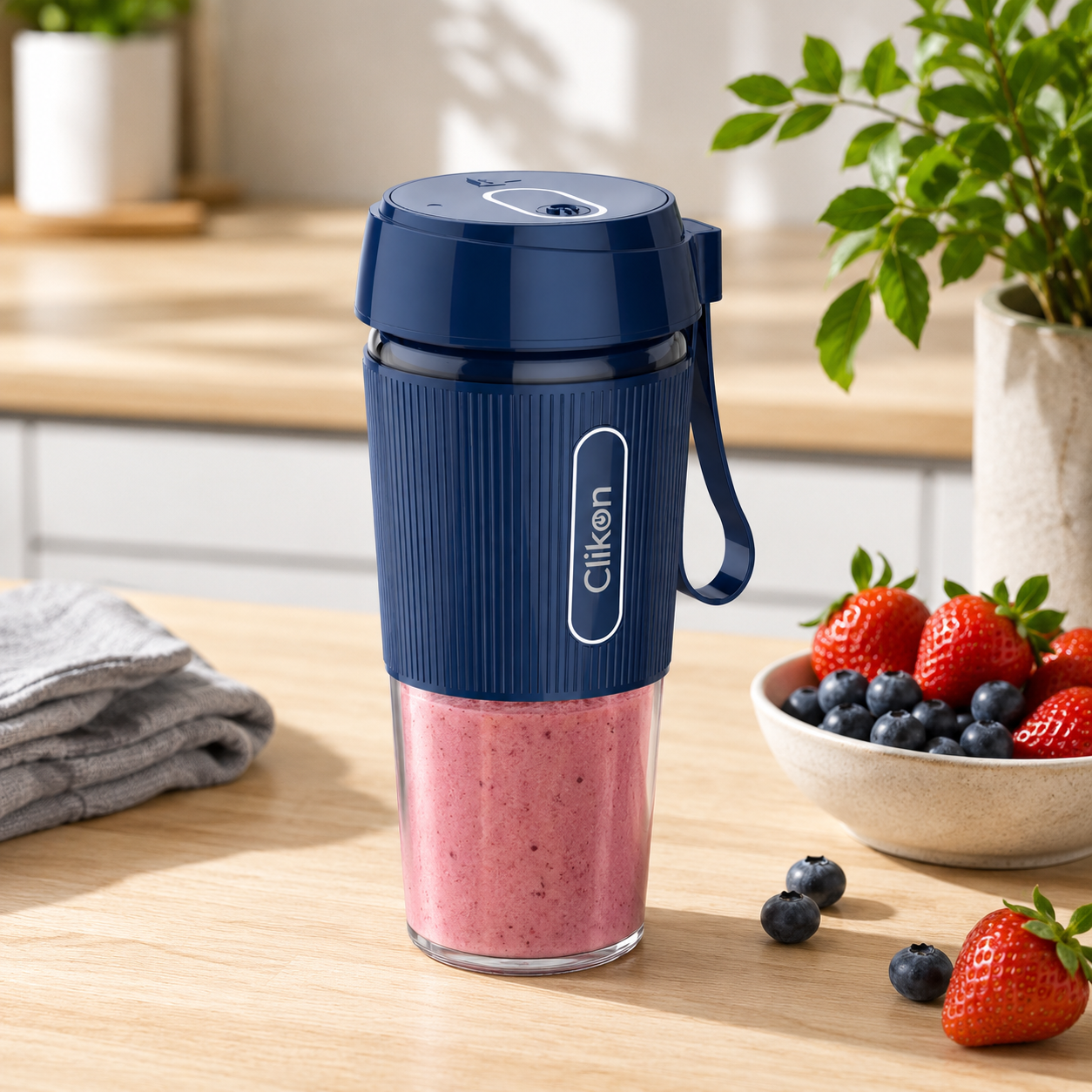 Clikon CK1206 Portable Smoothie Maker 300ml | Rechargeable Personal Blender | USB Type-C Charging