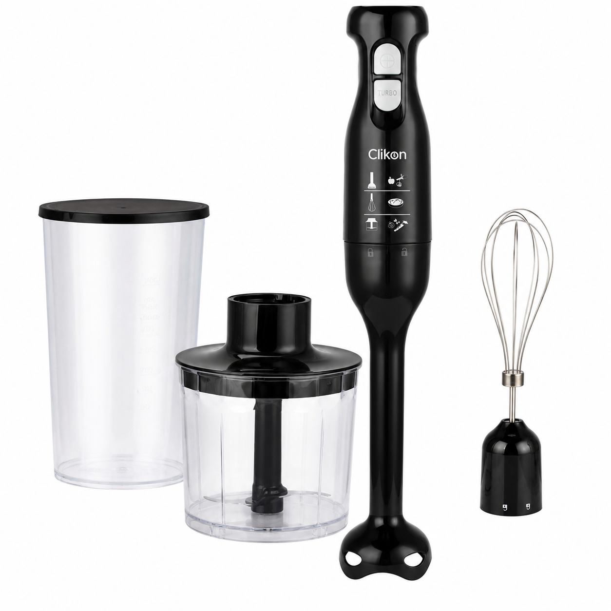Clikon CK2667 Multifunctional Hand Blender Set 250W | 1.5L Chopper | Turbo Mode Blender