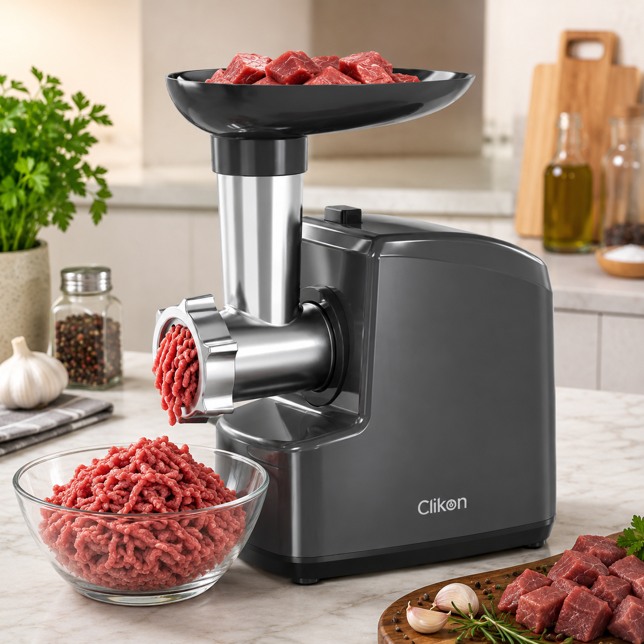 Clikon CK2697 Meat Grinder 3000W | Heavy Duty Electric Meat Mincer | Stainless Steel Grinder