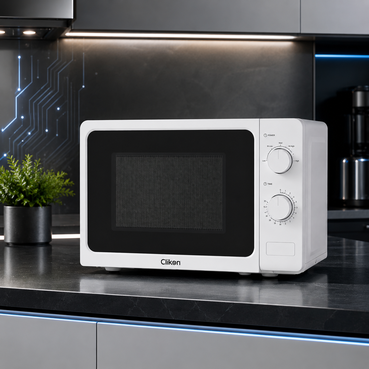Clikon CK4327 Analog Microwave Oven 20L | Mechanical Control | Multiple Power Levels | 700W Output