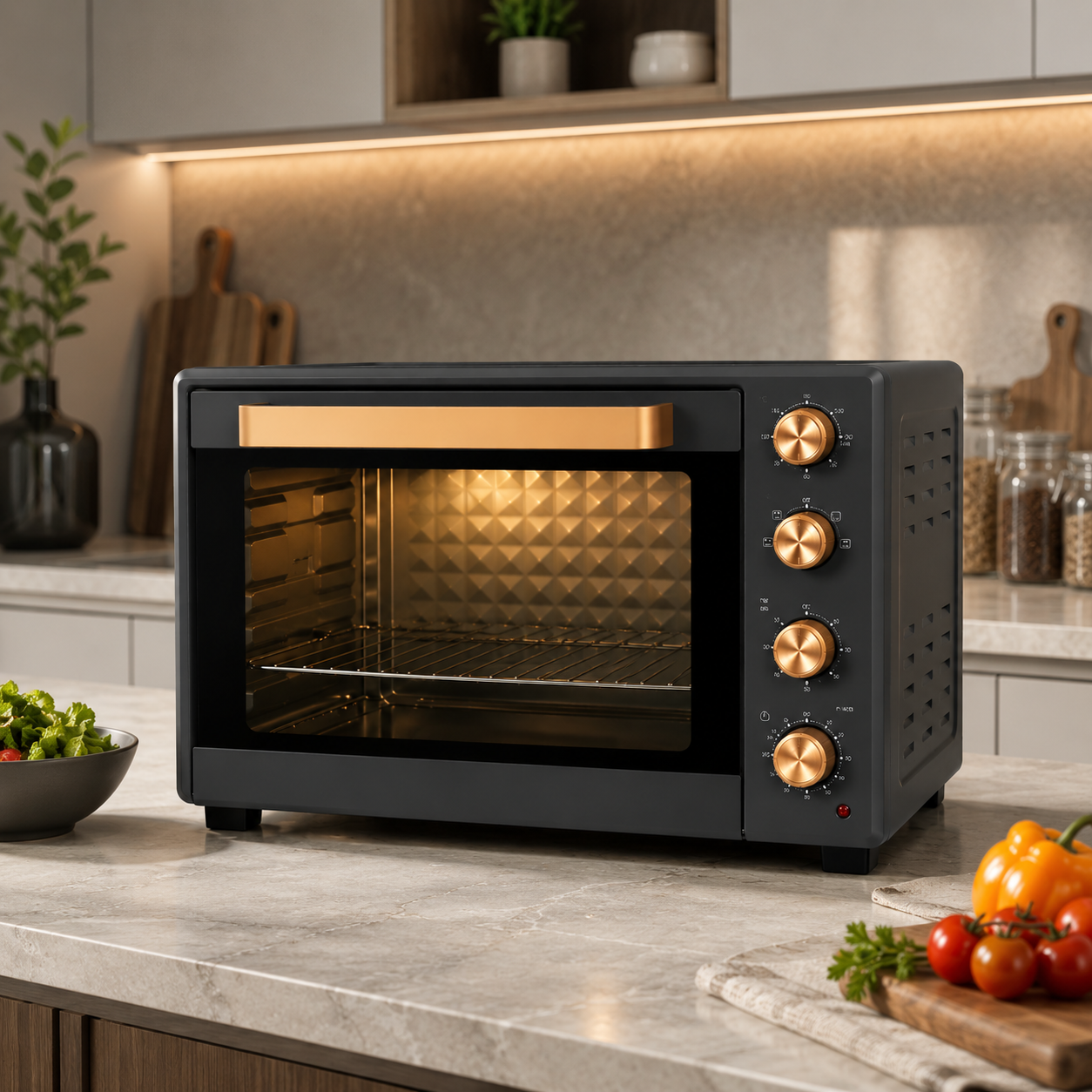Clikon CK4360 DualChef Grill & Bake Electric Oven 38L | Rotisserie Convection Oven | 1600W