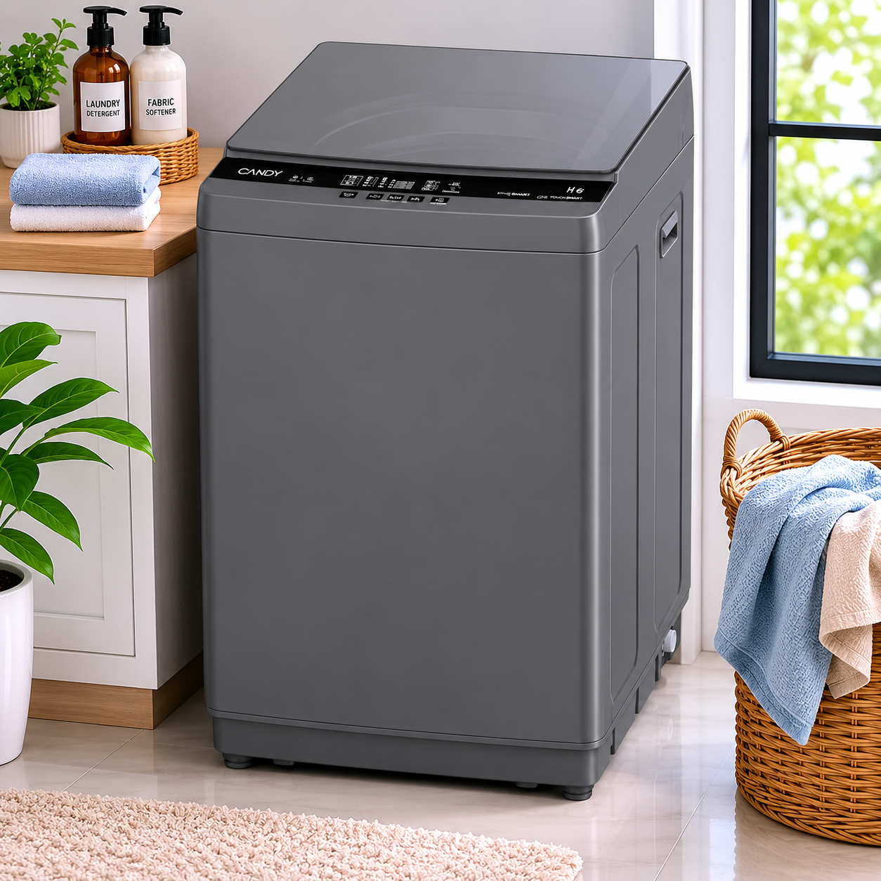 Candy Full Automatic Washing Machine 14KG CTL 14X-OMKW | Top Load | Digital Control | Anthracite