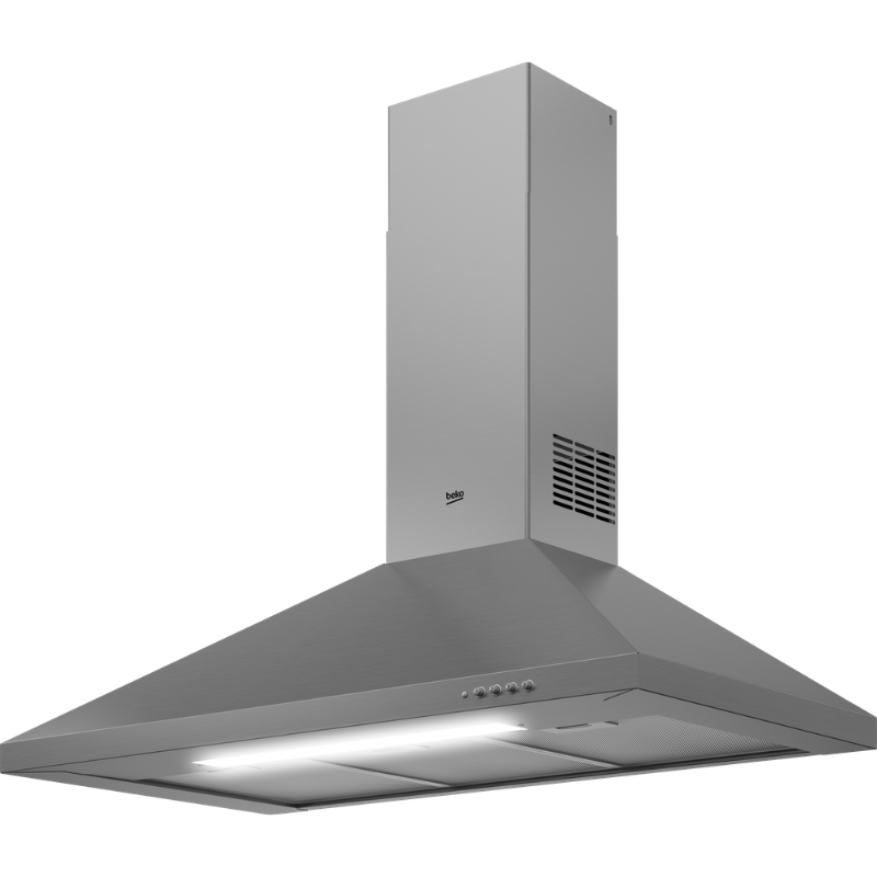 Beko 90cm Wall-Mounted Cooker Hood CWB9441XN – Stainless Steel, 400 m³/h