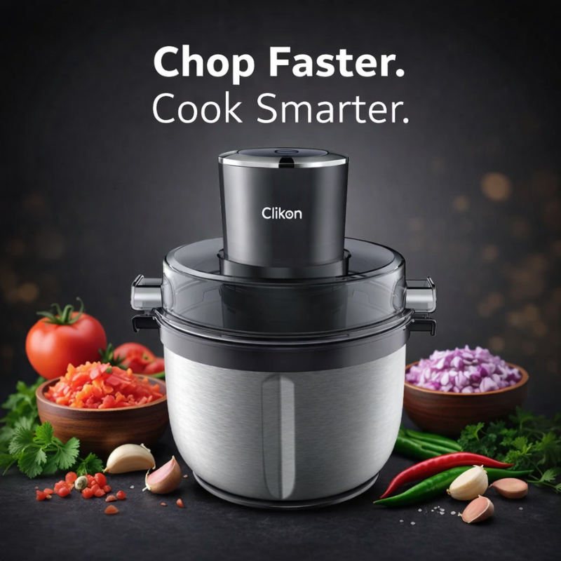 Clikon Multi Chopper CK2669 – 2L Glass Bowl | 4-Blade | 2-Speed | Copper Motor