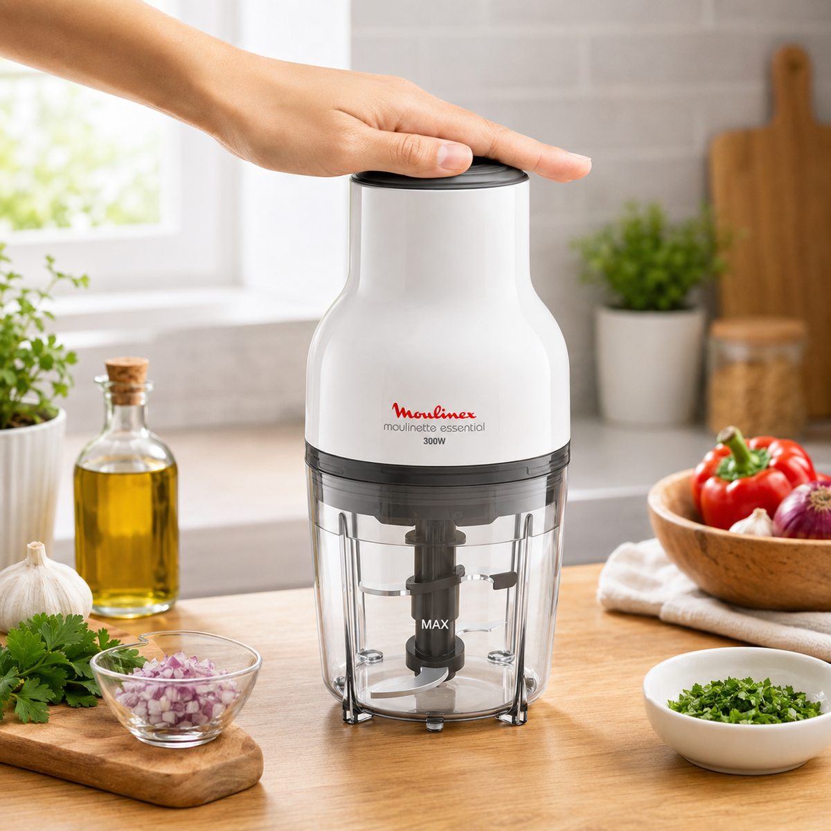 Moulinex DJ520127 Chopper | 400ml 4-Blade Moulinette Essential