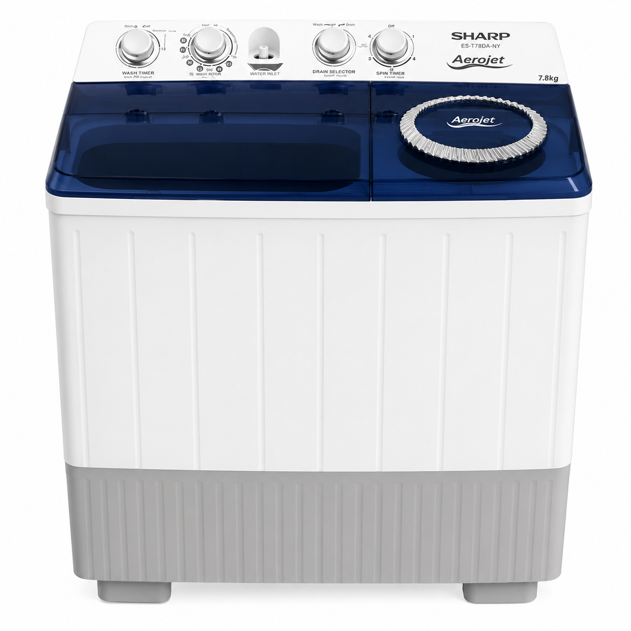 Sharp ES-T127AP-Z Twin Tub Washing Machine 12KG | Semi Automatic | White