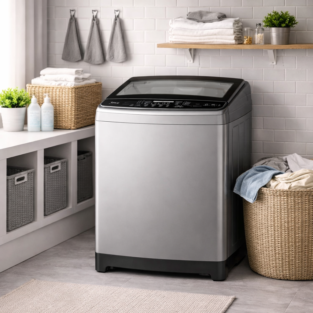TCL 12KG Top Load Washing Machine F312TLG – Fully Automatic Washer with Fuzzy Control