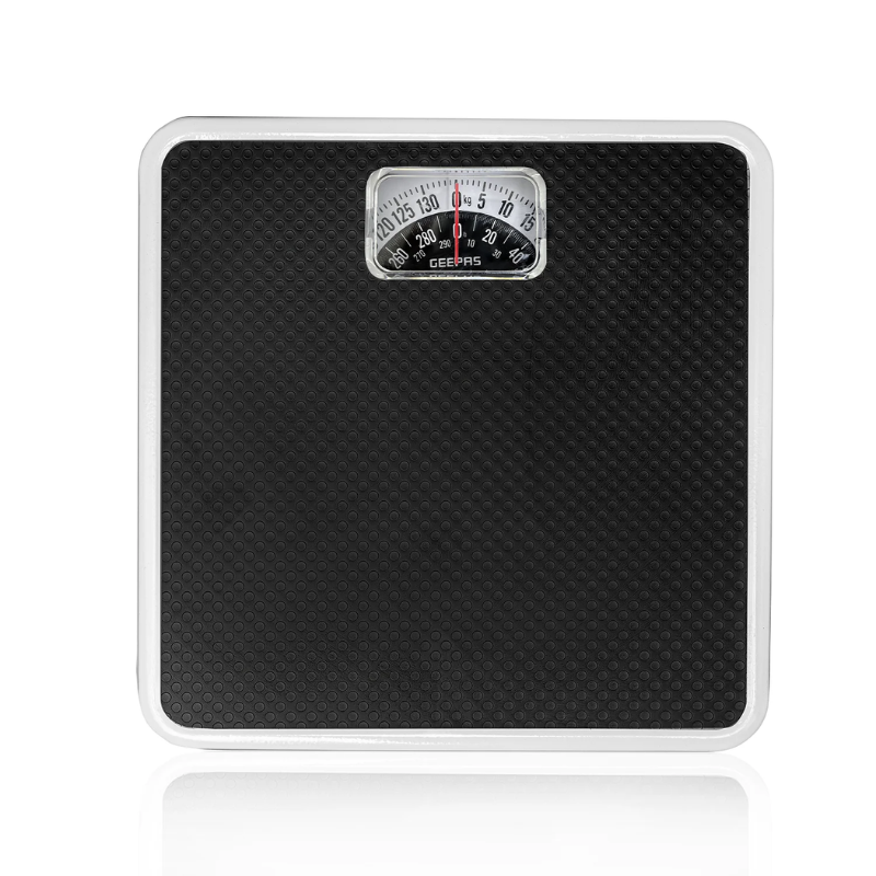 Geepas Mechanical Health Scale GBS4169N | 130kg Capacity | Analog Dial | Durable Metal Body