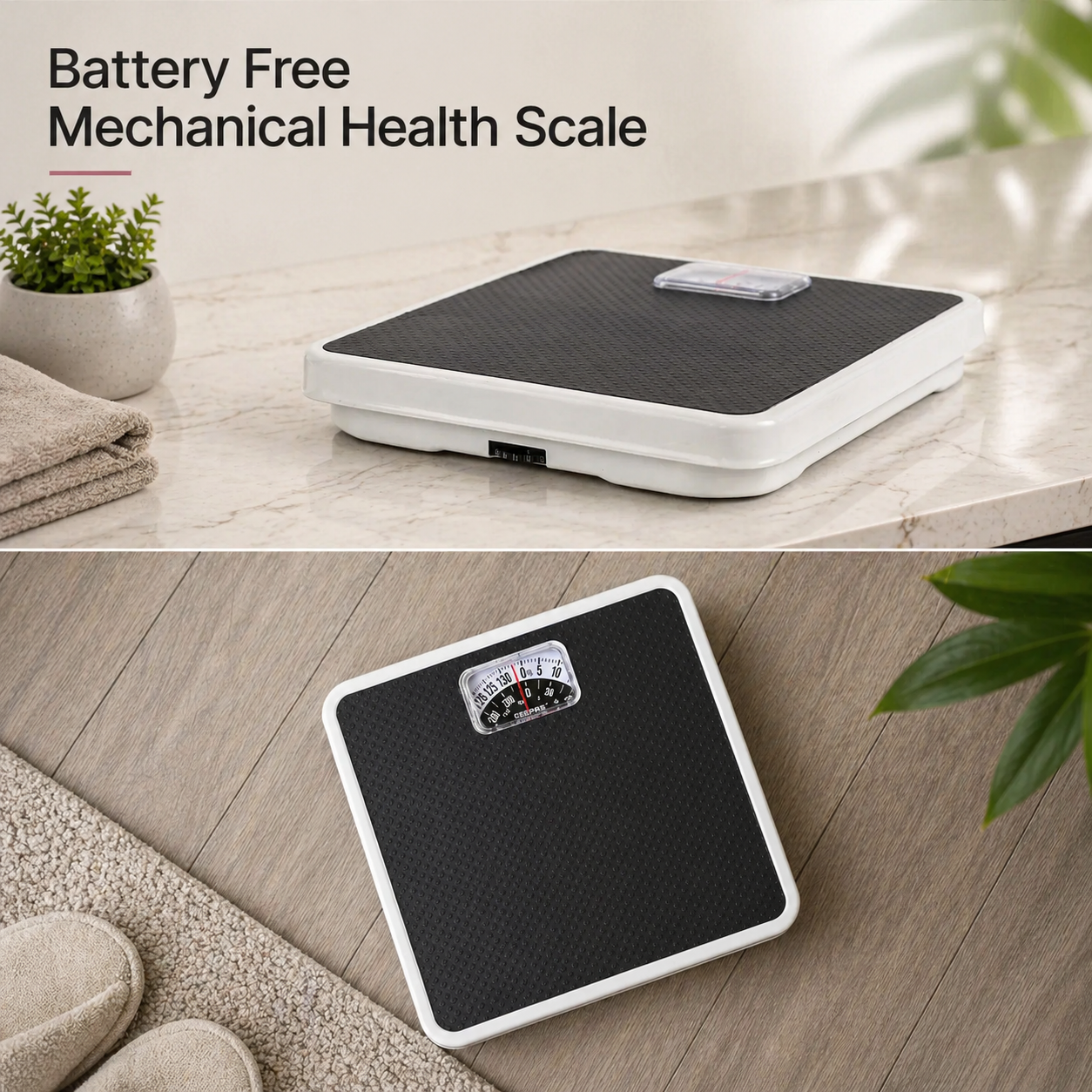Geepas Mechanical Health Scale GBS4169N | 130kg Capacity | Analog Dial | Durable Metal Body