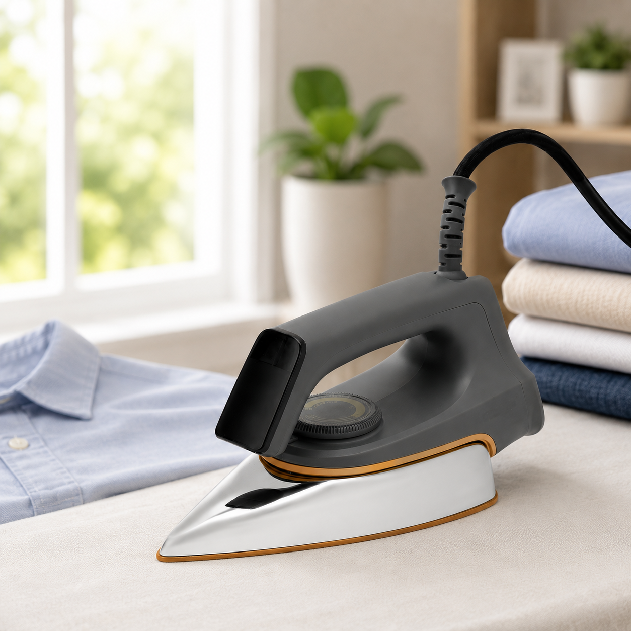 Geepas Dry Iron 1200W GDI23016 | Ceramic Soleplate | Adjustable Temperature Control