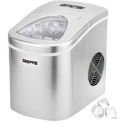Geepas GIM63015UK Portable Automatic Ice Maker – 12Kg/24Hrs, 2 Ice Cube Sizes, Silent Operation, Auto Shut-Off