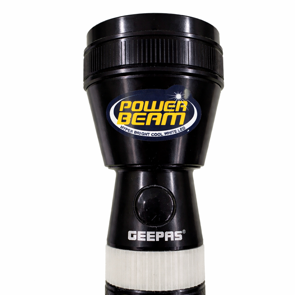 Geepas GEFL4673 Rechargeable LED Lantern & Flashlight Combo | 150 Hours | 24+8 LED | DC 12V Input | 2 Years Warranty