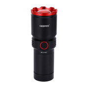 Geepas Rechargeable LED Flashlight GFL51067 | 25W High Power | Waterproof | Power Bank Function