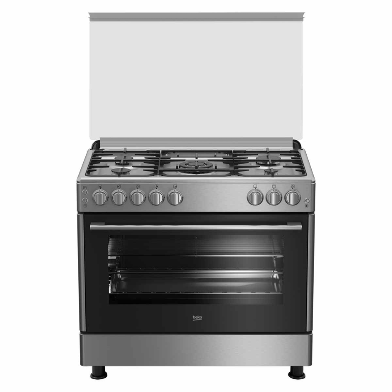 Beko Freestanding Gas Cooker 90cm GG15125GX – 5 Burner Cooking Range