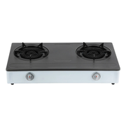 Geepas Stainless Steel Gas Cooker 2 Burner GGC31048 | Auto Ignition | Low Gas Consumption | Easy Clean