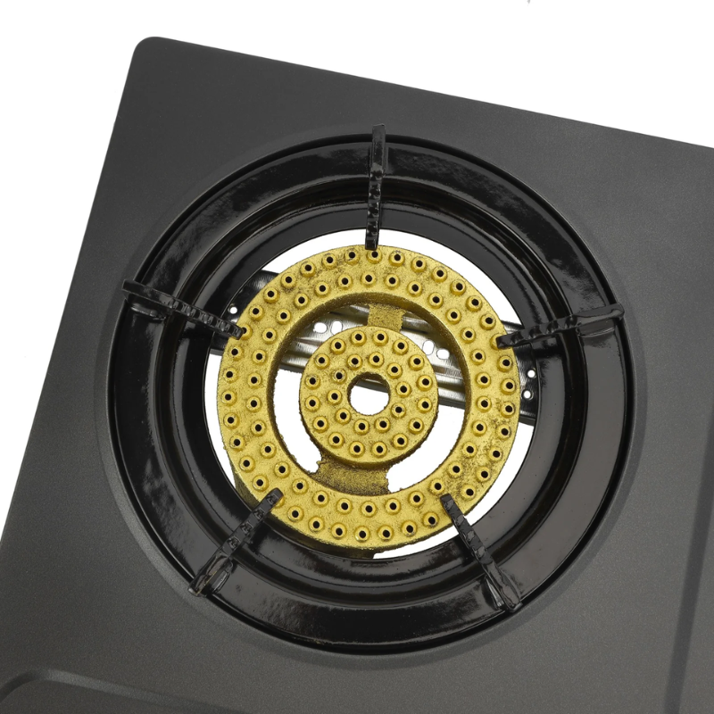 Geepas Stainless Steel Gas Cooker 2 Burner GGC31049 | Auto Ignition | Cast Iron Burners | Low Gas Consumption
