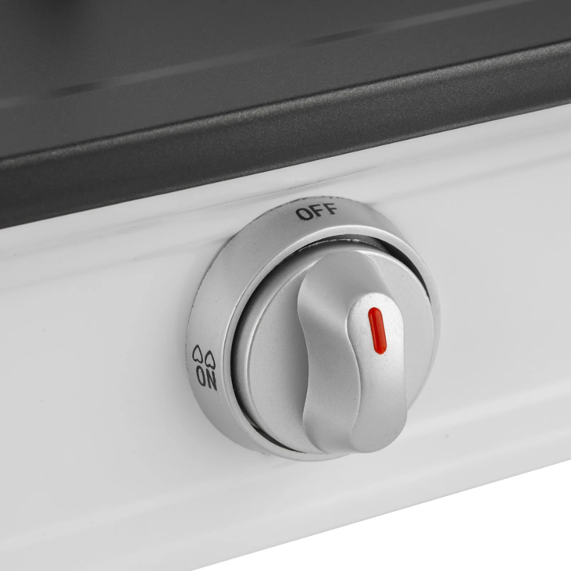 Geepas Stainless Steel Gas Cooker 2 Burner GGC31049 | Auto Ignition | Cast Iron Burners | Low Gas Consumption