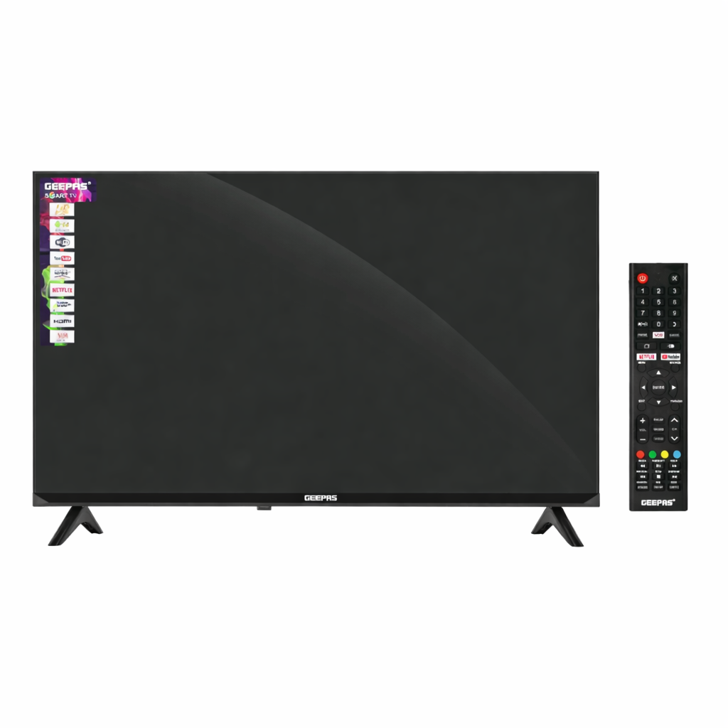 Geepas 32 Inch Smart LED TV GLED3202SEHD | Android OS | HD Ready | 2 HDMI + 2 USB | Full Color Optimizer