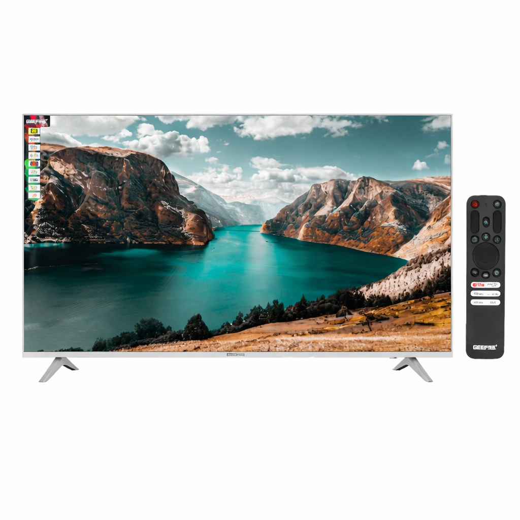 Geepas 55 Inch 4K Ultra HD Smart LED TV GLED5507SWUHD | Voice Assistant | Bluetooth | AirPlay | Gaming Ready