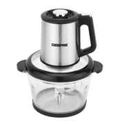 Geepas Multi Chopper 500W GMC42026N | 2L Glass Bowl | Stainless Steel Blades | 3 Speed Control