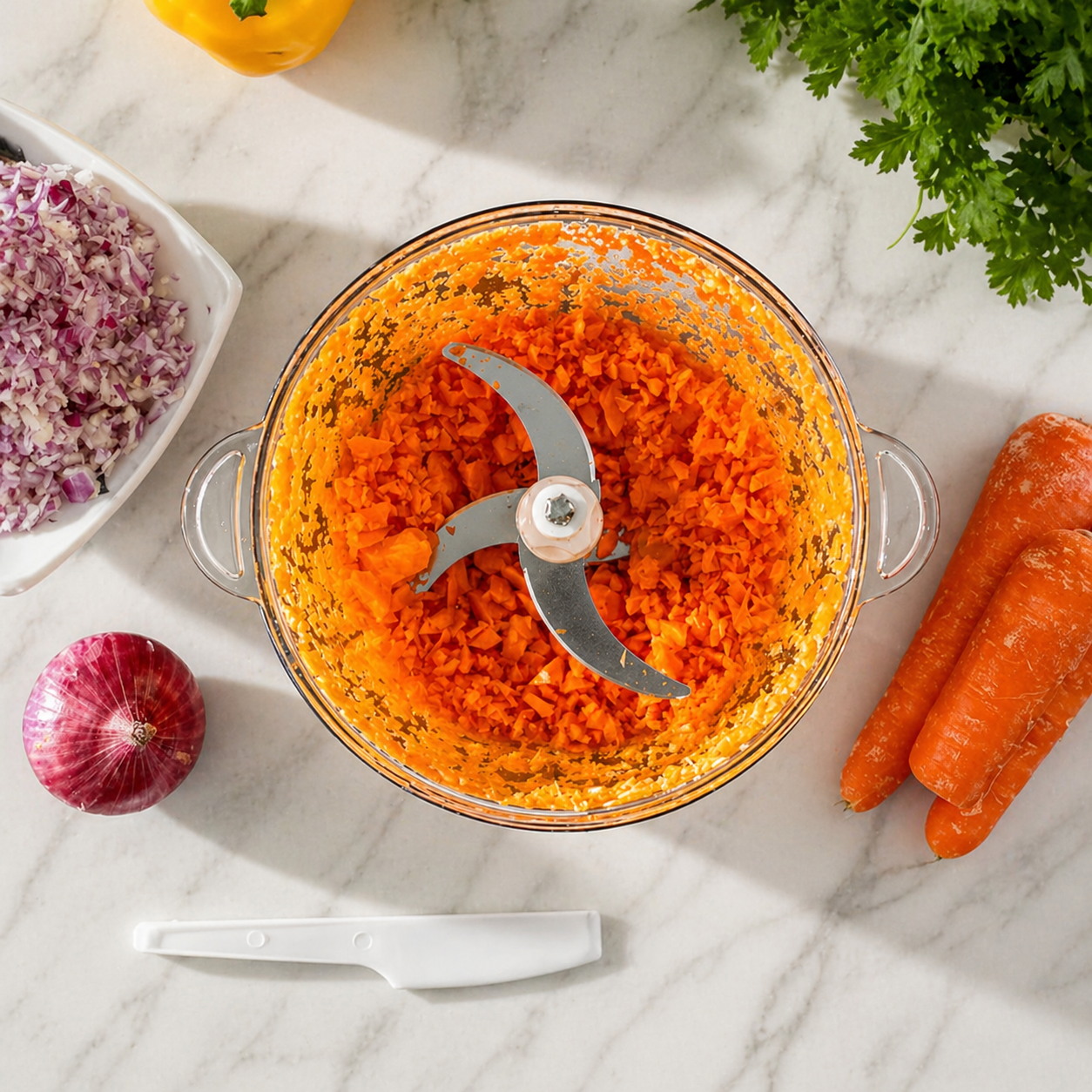 Geepas Multi Chopper 500W GMC42026N | 2L Glass Bowl | Stainless Steel Blades | 3 Speed Control