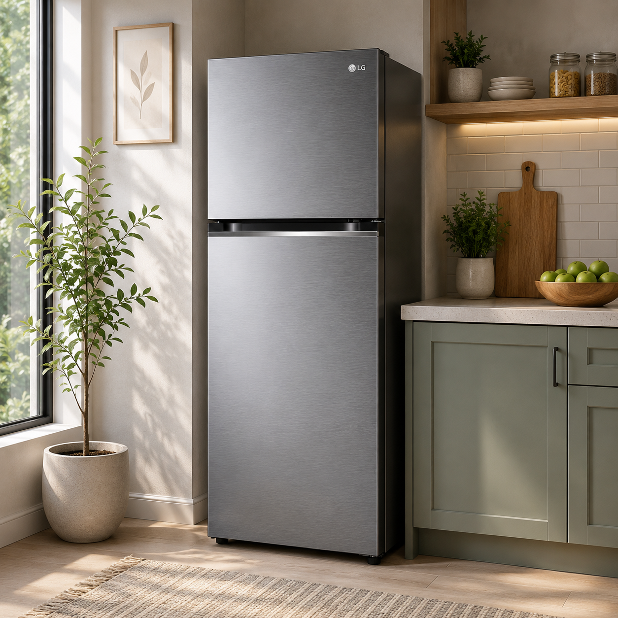 LG GN-B422PQGB 315L Smart Inverter Double Door Refrigerator | Dark Grey | Top Mount Freezer