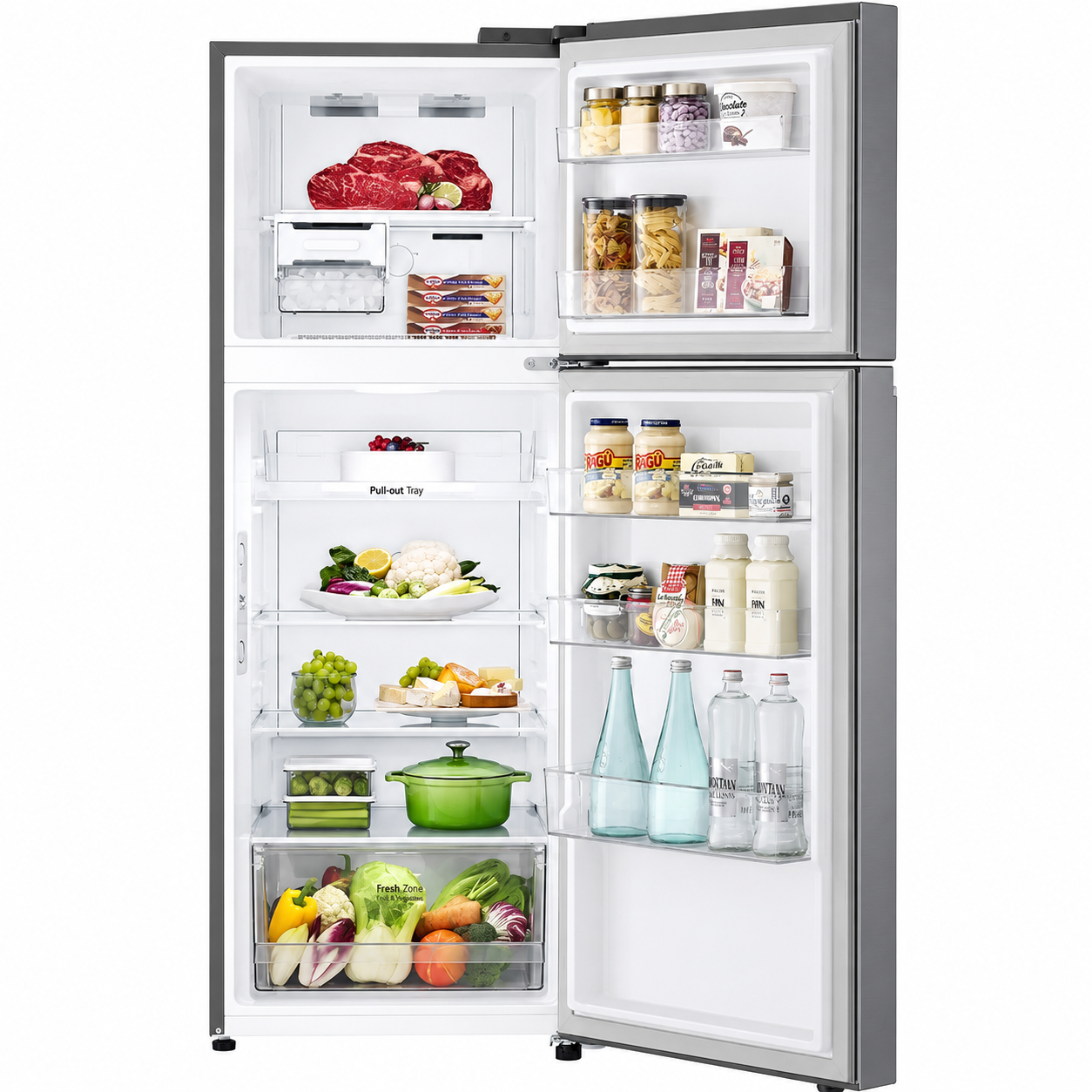 LG GN-B422PQGB 315L Smart Inverter Double Door Refrigerator | Dark Grey | Top Mount Freezer
