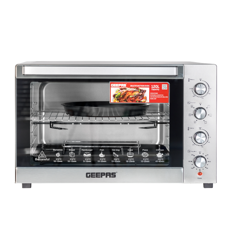 Geepas 120L Rotisserie & Convection Oven GO34057 | 2800W Electric Oven with Grill & Bake Functions