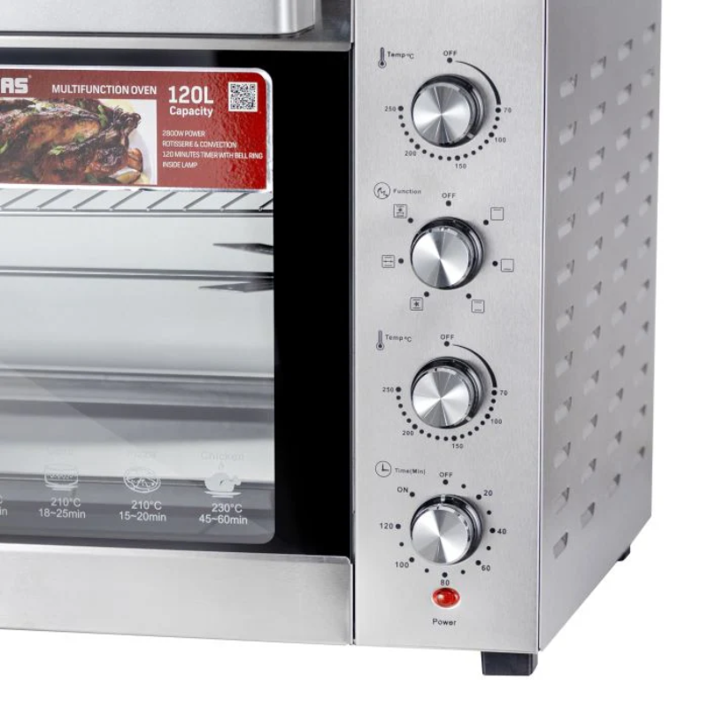 Geepas 120L Rotisserie & Convection Oven GO34057 | 2800W Electric Oven with Grill & Bake Functions
