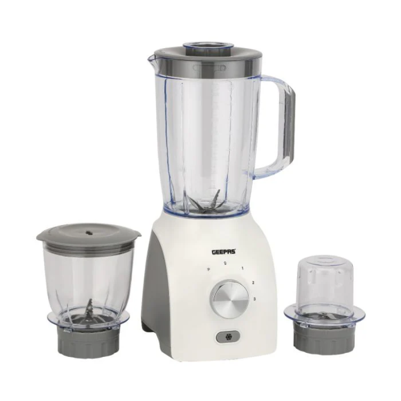 Geepas 3-in-1 Blender 600W GSB44034N | 1.8L Jar | Grinder & Chopper | 3 Speed + Pulse | Multi-Function