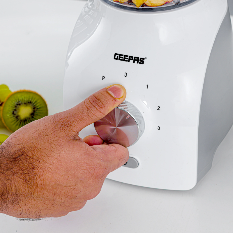 Geepas 3-in-1 Blender 600W GSB44034N | 1.8L Jar | Grinder & Chopper | 3 Speed + Pulse | Multi-Function